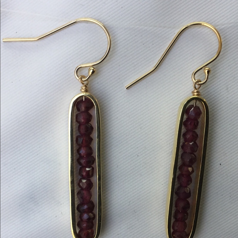 Garnet Earrings by Bijoux